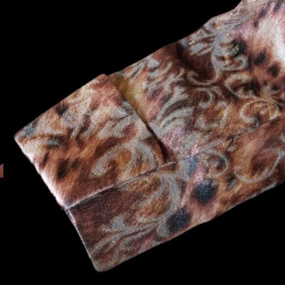 Unique Vintage Double Breasted Gold Jacket Blazer Size Large - Picture 3 of 6